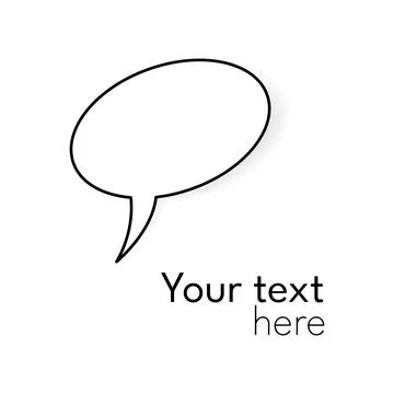 Simple speech bubble or bubble talk black icon. Trendy flat isolated symbol Stock Illustration