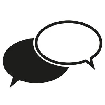Simple speech bubbles chat icon vector illustration イラスト素材