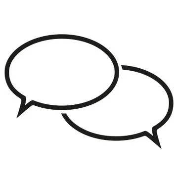 Simple speech bubbles chat icon vector illustration 스톡 일러스트