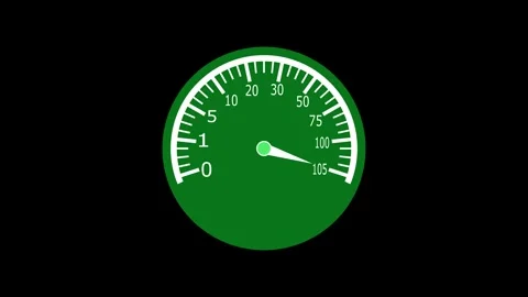 Simple Speed Meter Animation with Flat Gauge and Smooth Motion Vidéo 315770343