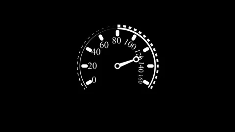 Simple Speedometer Animation in Flat Design for Automotive Видео 310209196