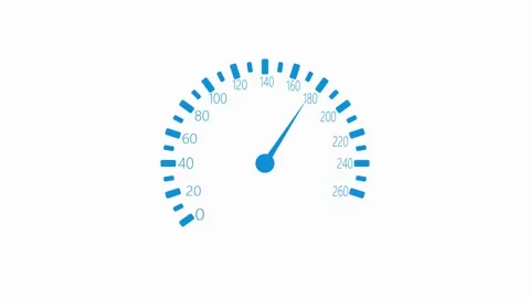 Simple Speedometer Animation with Needle Movement, Speedometer and Tachomet.. Stock Footage 309887992