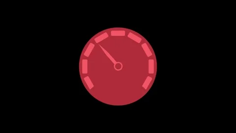 Simple speedometer gauge icon needle and dial markers animation Stock Footage 337181572
