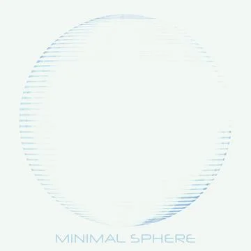Simple sphere on very light background. Minimal graphic object Illustrazione stock