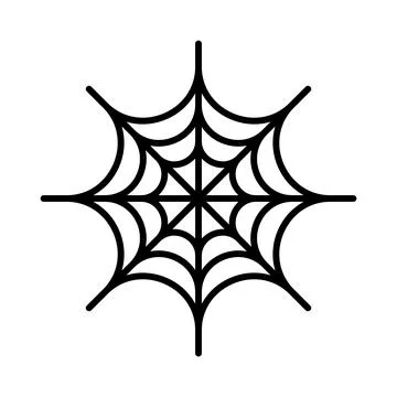 Simple spider web icon. Vector. Illustrazione stock