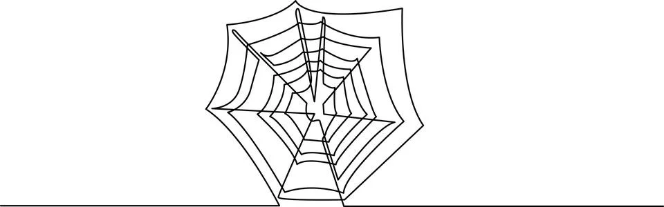 Simple spider web illustration with geometric lines Vector イラスト素材