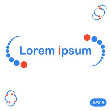 Simple spiral dots design elements and spiral icons Illustrazione stock