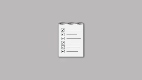 Simple Spiral Notebook Icon Design Stock Footage 332468367