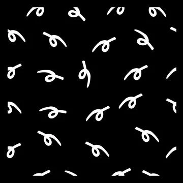 Simple spiral shape seamless black white background vector doodle hand draw Stock Illustration