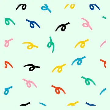 Simple spiral shape seamless blue background vector doodle hand draw colorful Stock Illustration
