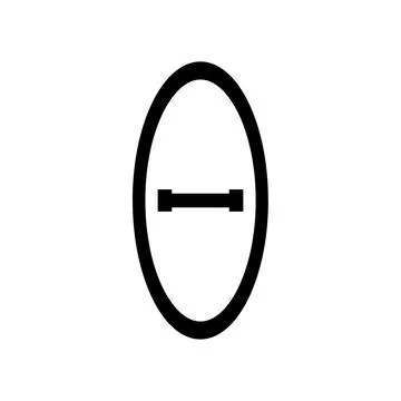 Simple spooky face with oval shape and line, perfect for Halloween designs Иллюстрация