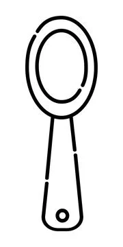 Simple spoon black line icon Stock Illustration