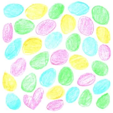 Simple spring background with colorful ovals, circles, rounds, stones or cand Stock Illustration