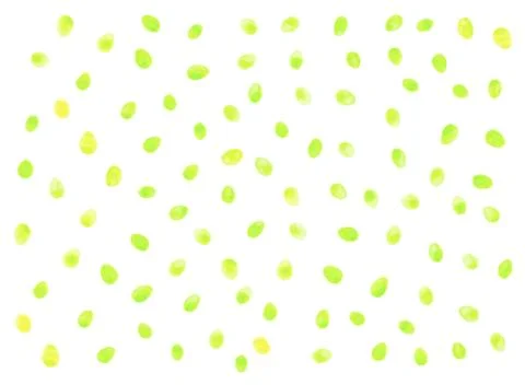 Simple spring background with watercolor eggs and dots. Happy Easter. Hand dr Stock Illustration