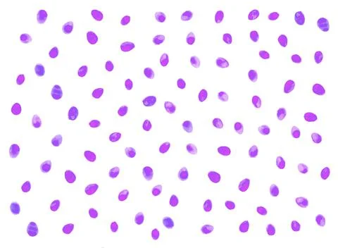 Simple spring background with watercolor eggs and dots. Happy Easter. Hand dr Illustrazione stock