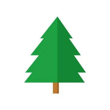 Simple Spruce Christmas Tree Ilustração Stock