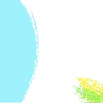 Simple square background scribble abstract crayon blue green yellow crayon Illustrazione stock