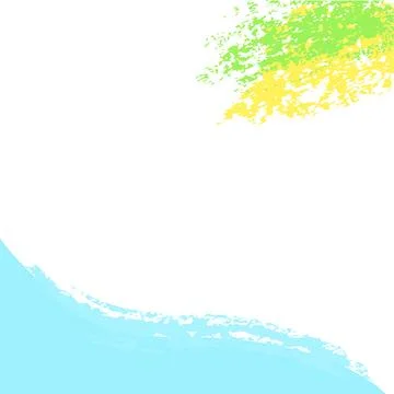 Simple square background scribble abstract crayon blue green yellow crayon Stock Illustration