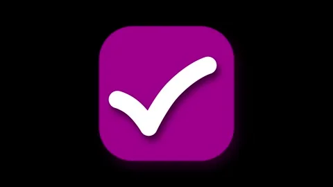 Simple square icon featuring a white che... | Stock Video | Pond5