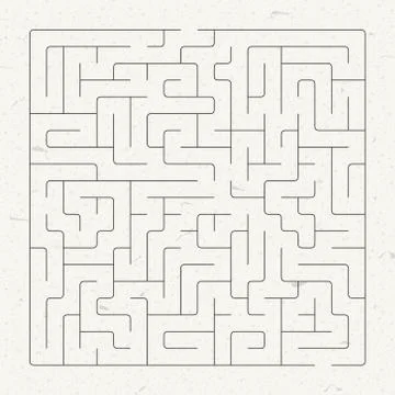 Simple square labyrinth Stock Illustration