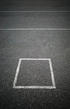 Simple square marking on car parking zone background Foto stock
