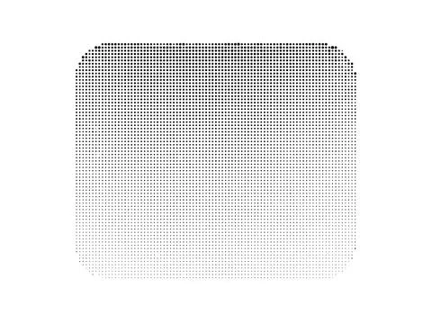 Simple square shape with rounded corners featuring a black and white halfto.. Ilustración de archivo