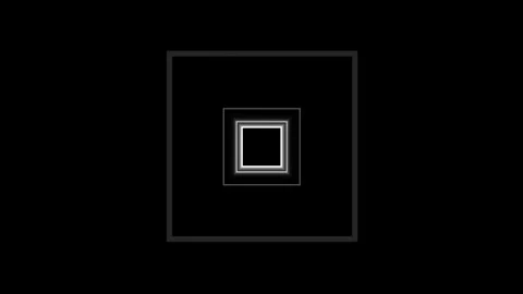 Simple square zoom animation. Monochrome black and white shapes Stock Footage 281202877