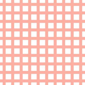 Simple squared abstract Seamless repeat pattern, pink and white colors Stock Illustration