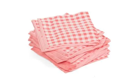 Simple stack of napkins, red Stock Photos