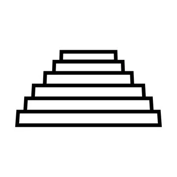 Simple stairs front icon. Steps. Vector. Illustrazione stock