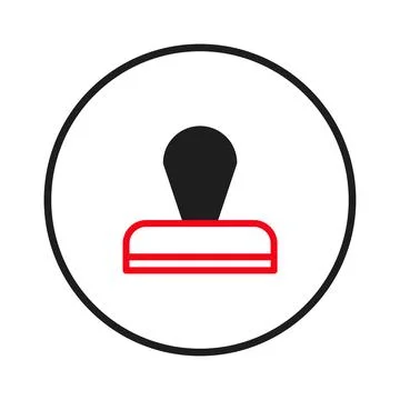 Simple stamp icon illustration for paperwork or legal documentation represe.. Stockillustratie