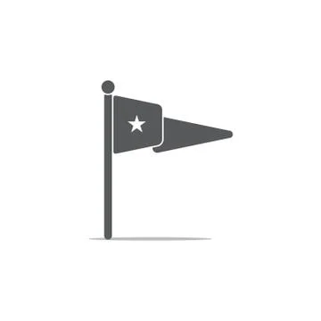 Simple star flag 3d design symbol vector Stock Illustration