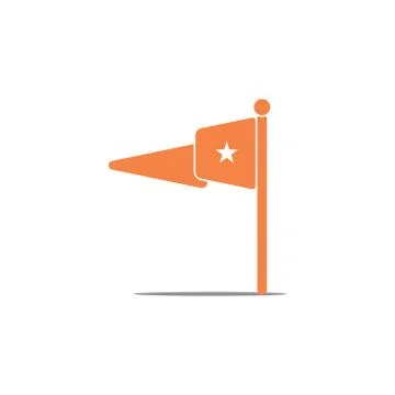 Simple star flag 3d design symbol vector Stock Illustration
