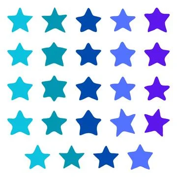 Simple star illustration design set Stock Illustration