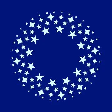 Simple Star Shape Abstract Design Radial Vector Graphic Template Stock Illustration