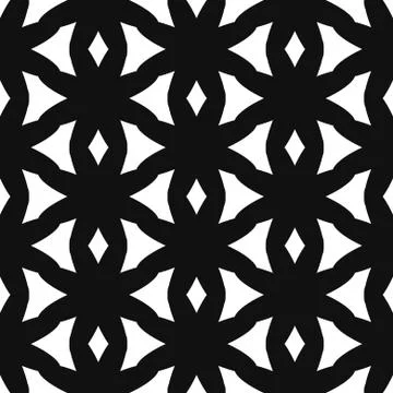 Simple star shape black and white seamless pattern 스톡 일러스트