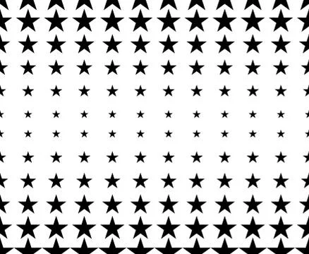 Simple star shape seamless pattern. Vector geometric starlight background. Illustrazione stock