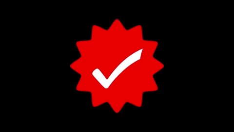 Simple Starburst Fill Check Mark Animation for Security, Security Starburst.. Stock Footage 308084040
