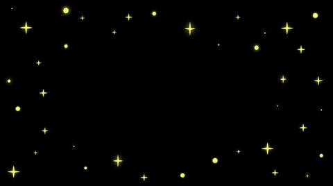 Simple starry sky background (yellow and black) Stock Illustration