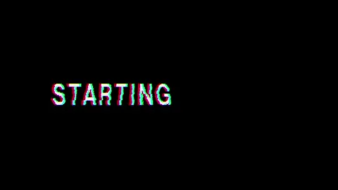 Simple Starting Soon Text Animation Glicth Effect Vídeos de archivo 334091720