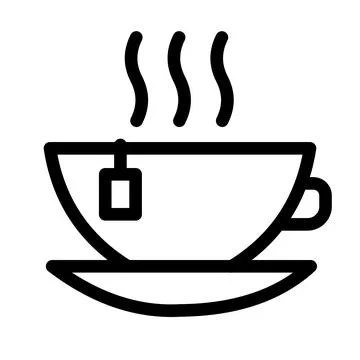 Simple steaming hot beverage icon for food and drink apps Stock Illustration