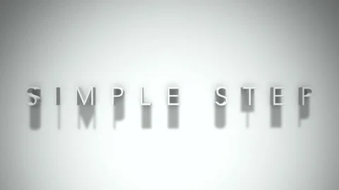 Simple step 3D title animation with shadows on a white background Stock Footage 297567583