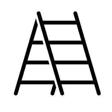 Simple stepladder icon. Work tool. Vector. Stock Illustration
