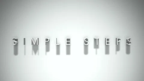 Simple steps 3D title animation with shadows on a white background Stock Footage 297903886