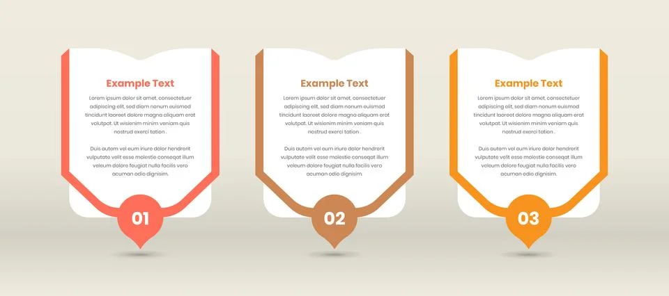 Simple steps and process data presentation infographic template Stock Illustration