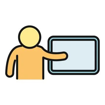 Simple stick figure icon presenting Stock Illustration