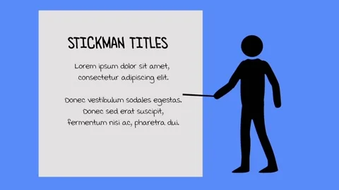 Simple Stickman Explainer Titles Stock After Effects