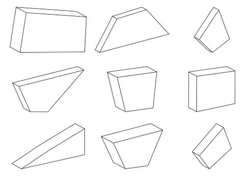 Simple stone set vector symbol icon design Ilustração Stock