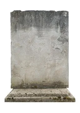 Simple stone wall with base, natural wear and tear patterns, empty gravestone Photos