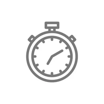 Simple stopwatch and timer line icon. Symbol and sign vector illustration design イラスト素材